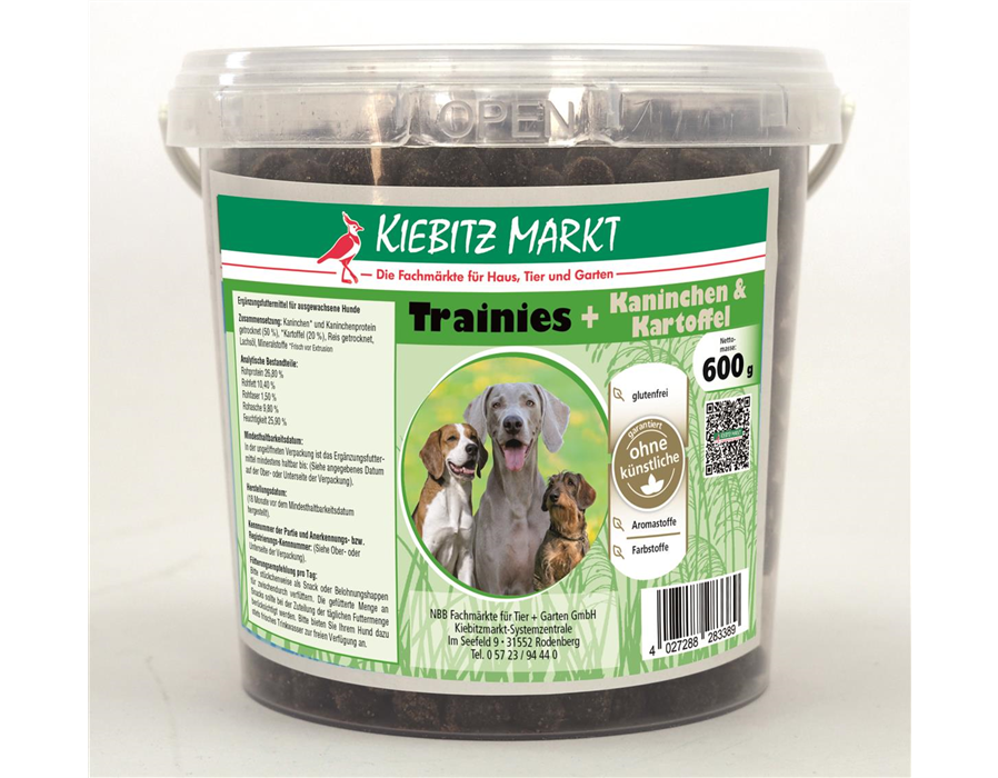 Kiebitzmarkt Trainies Kaninchen & Kartoffel 600 g