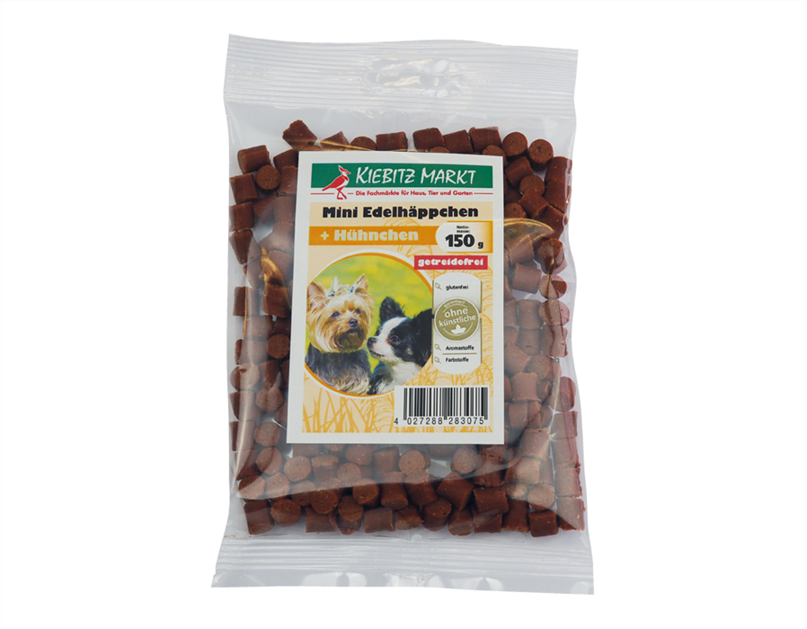 Kiebitzmarkt Mini Edelhäppchen + Hühnchen getreidefrei 150 g