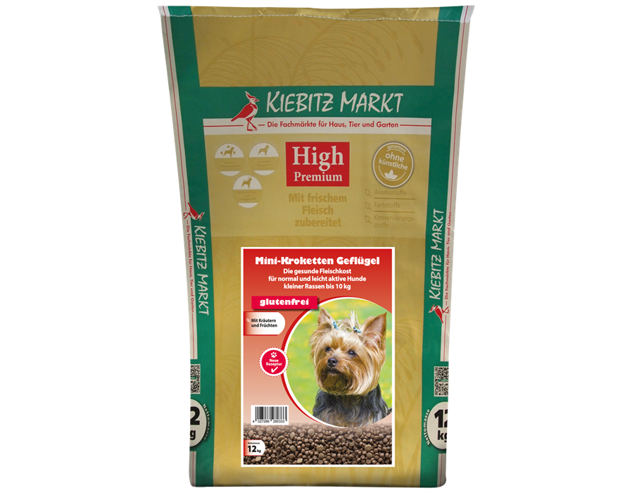 Kiebitzmarkt High Premium Mini-Kroketten Geflügel glutenfrei 1 kg