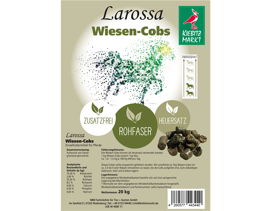 Kiebitzmarkt Larossa Wiesen Cobs 20 kg