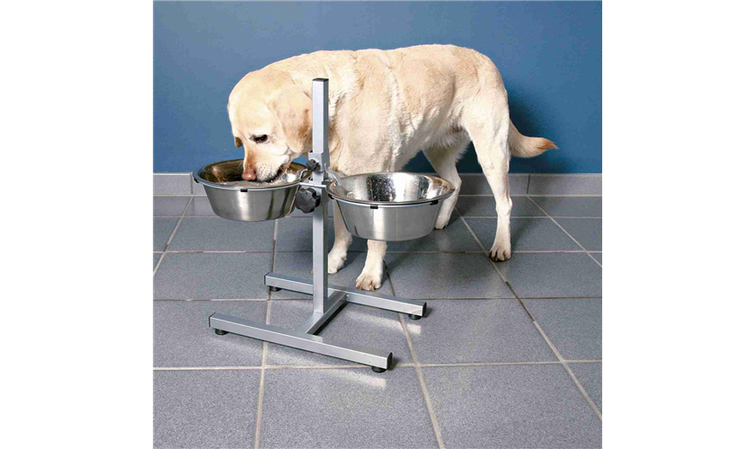 Hundebar 2 × 2,8 l Edelstahl/Metall, 2 × 2,8 l/ø 24 cm