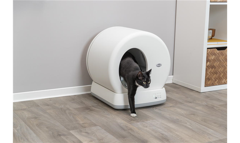 Trixie selbstreinigende Katzentoilette Kunststoff, 53 × 55,5 × 52 cm, weiß