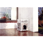 natura Cat's Home mit Balkon 45 × 65 × 45 cm, grau/weiß