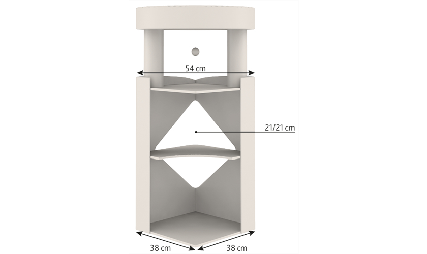 Cat Tower Arma 98 cm, grau/weiß