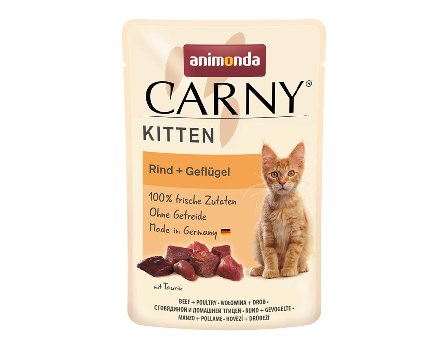 Animonda Cat Pouchbeutel Carny Kitten Rind + Geflügel 85 g 85 g