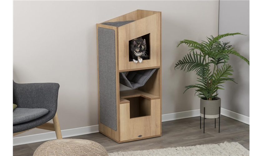 Cat Tower CityStyle 105 cm, braun/grau