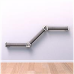 Wand-Set 2 Kletterpfad, 195 × 78 cm, weiß/grau