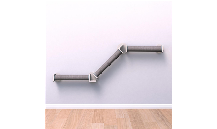 Wand-Set 2 Kletterpfad, 195 × 78 cm, weiß/grau