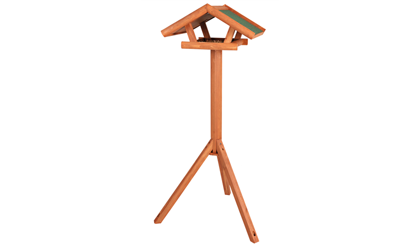 natura Vogelfutterhaus zum Aufstellen Kiefernholz, 46 × 22 × 44 cm/1,15 m, braun