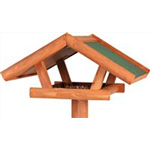 natura Vogelfutterhaus zum Aufstellen Kiefernholz, 46 × 22 × 44 cm/1,15 m, braun