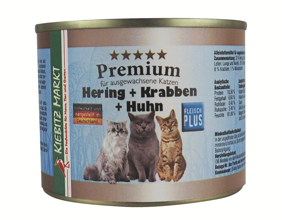 Kiebitzmarkt Premium Hering + Krabben + Huhn 24x200 g