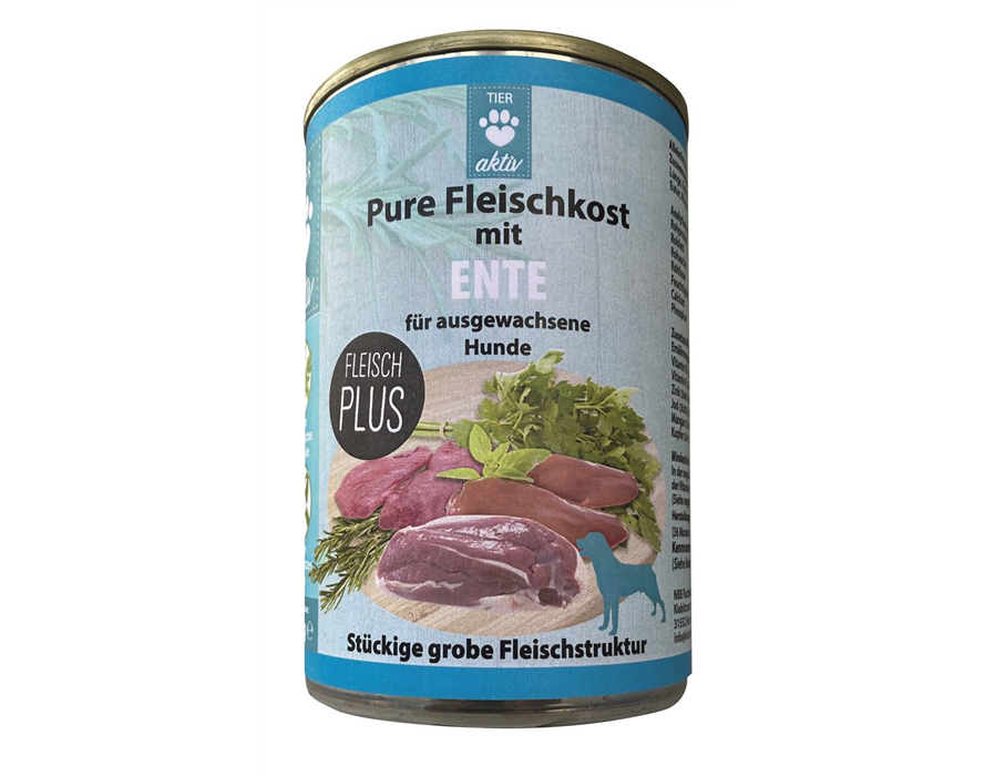 Tieraktiv Pure Fleischkost mit Ente 24x400 g