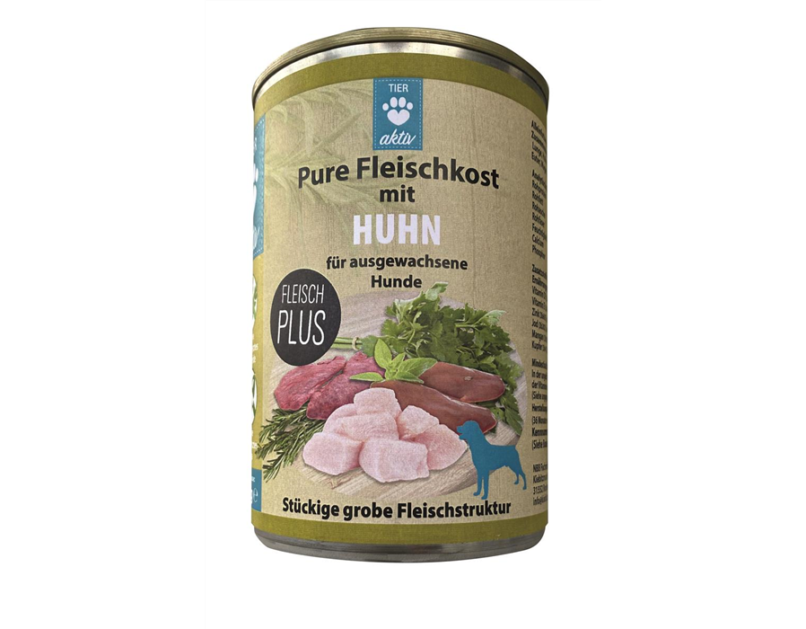 Tieraktiv Pure Fleischkost mit Huhn 24x400 g