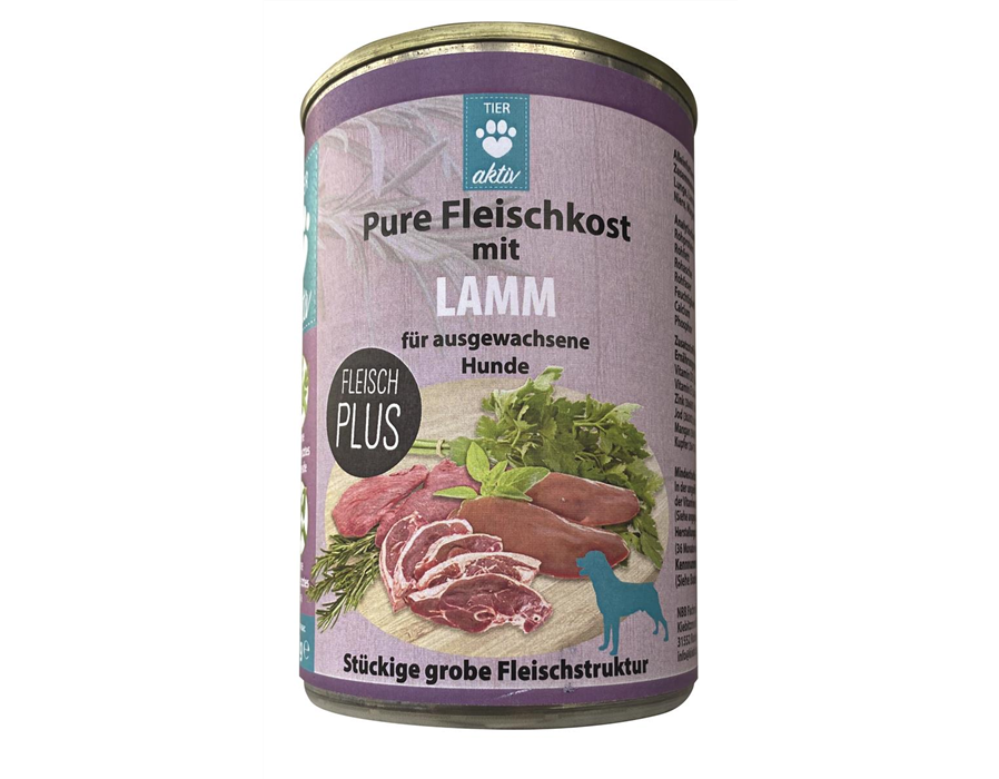 Tieraktiv Pure Fleischkost mit Lamm 24x400 g