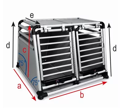 Aluminium Autotransportbox doppelt "ROUND CORNER"