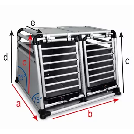 Aluminium Autotransportbox doppelt "ROUND CORNER"