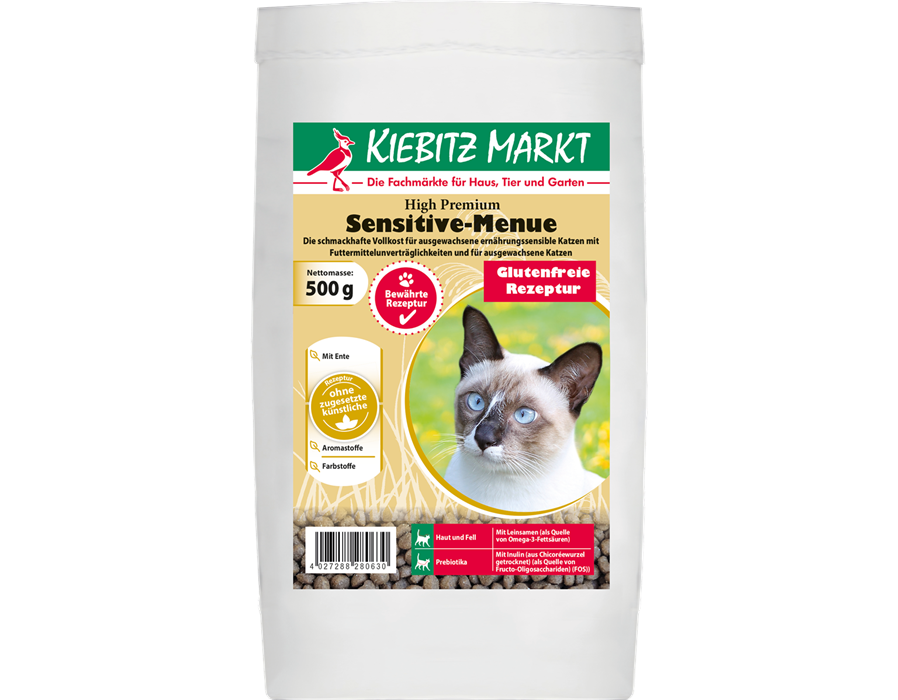 Kiebitzmarkt High Premium Sensitive-Menue glutenfrei 500 g