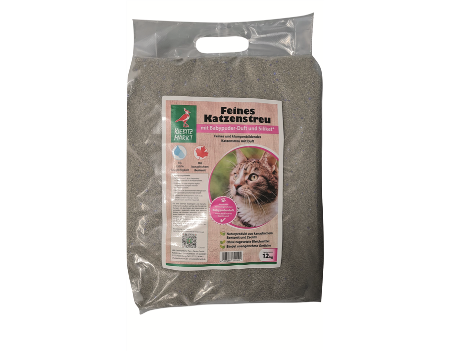 Kiebitzmarkt Fresh Cat mit Babypuder und Silikat, 12 kg