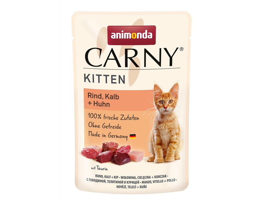 Animonda Cat Pouchbeutel Carny Kitten Rind, Kalb + Huhn 85 g 85 g