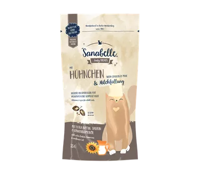 Bosch Cat Sanabelle Knusperkissen Huhn & Milch 55g