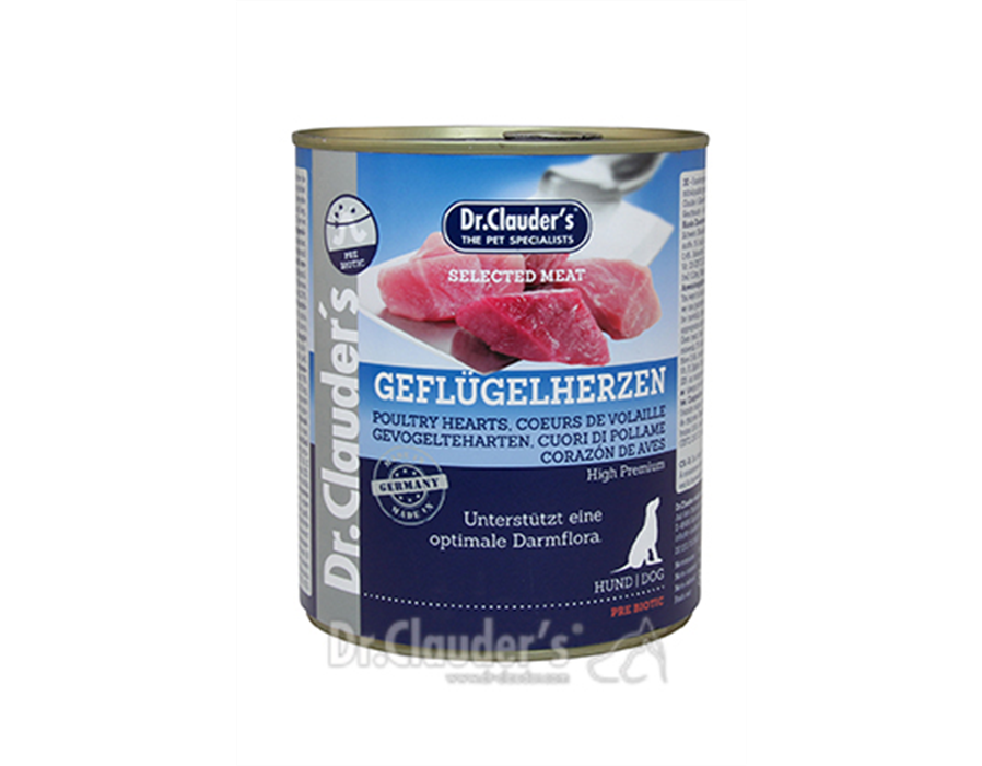 Dr. Clauder's Dog Dose Selected Prebiotics Geflügelherzen 800 g