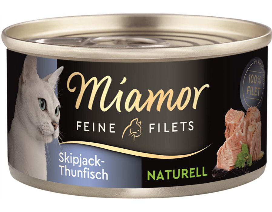 Fin. Dose Miamor Feine Filets Naturell Skipjack-Thunfisch 80g 80 g