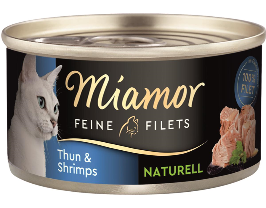 Fin. Dose Miamor Feine Filets Naturell Thun & Shrimps 80g 80 g