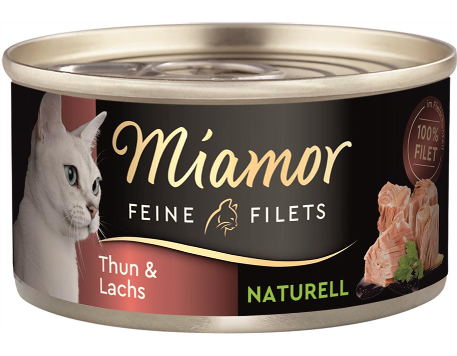 Fin. Dose Miamor Feine Filets Naturell Thunfisch & Lachs 80g 80 g