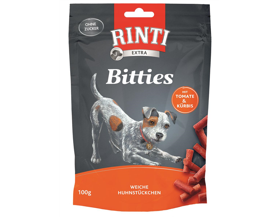 Fin. Rinti Snack Bitties Huhn, Tomate&Kürbis 100 g