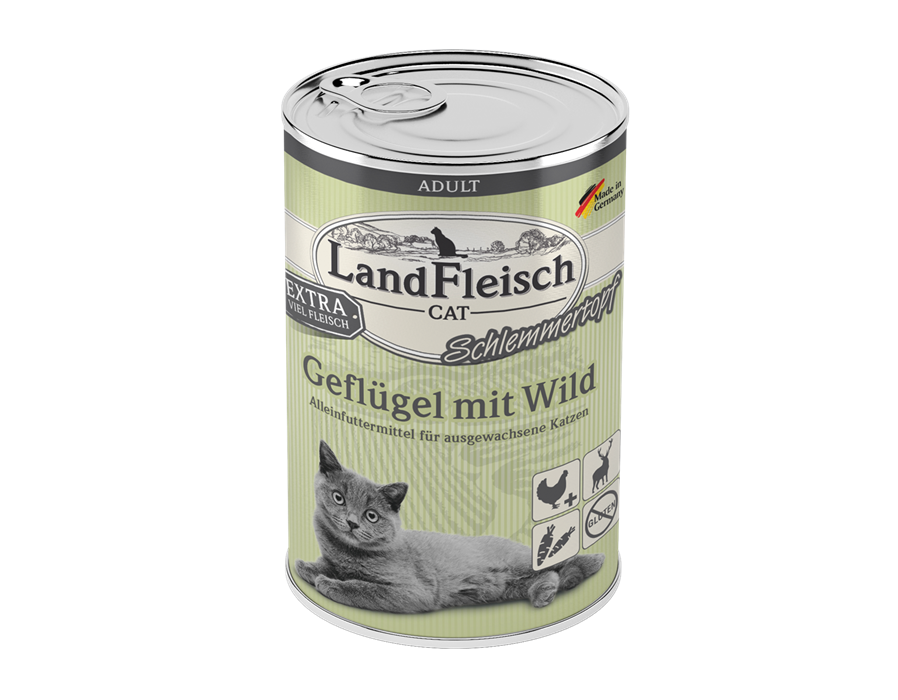 Landfleisch Cat Adult Topf Geflügel+Wild 400 g