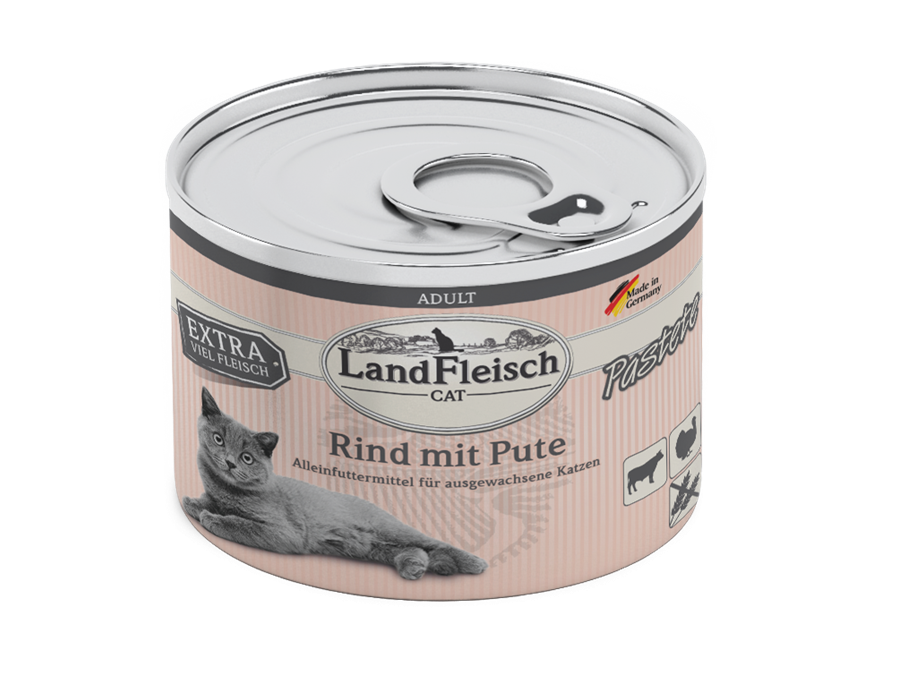 Landfleisch Cat Adult Pastete Rind+Pute 195 g