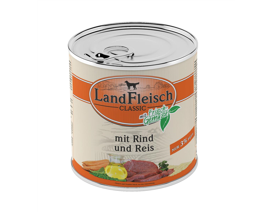 Landfleisch Dog Classic Rind & Reis extra mager 800 g