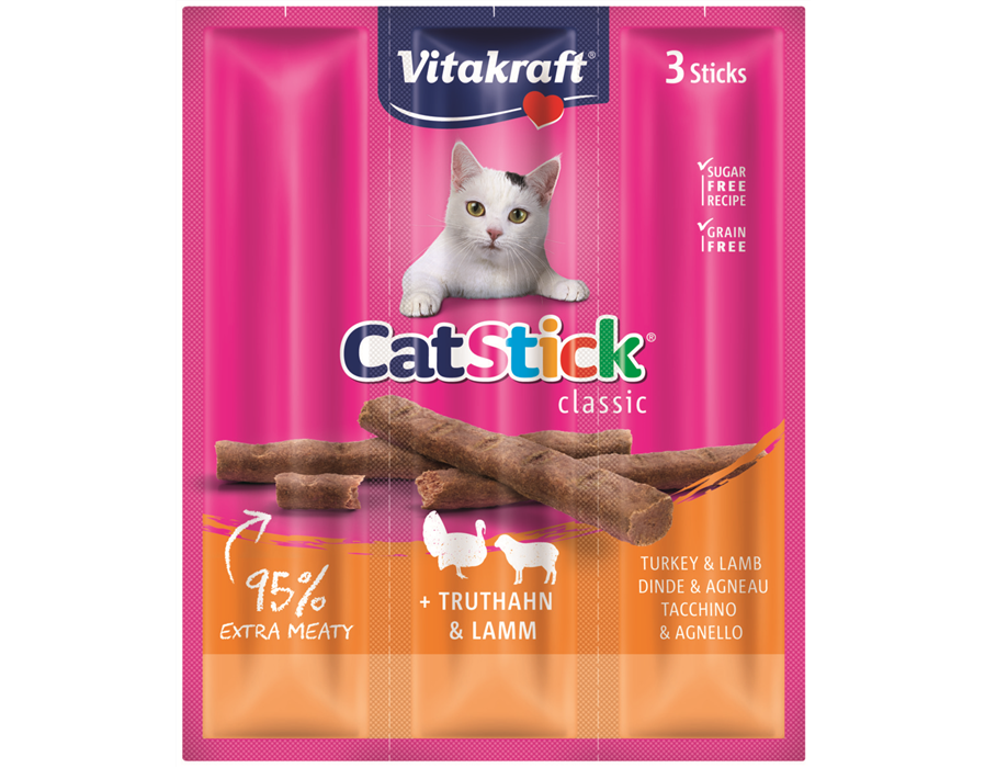 Vitakraft Cat Snack Stick mini Truthahn&Lamm 3 Stück