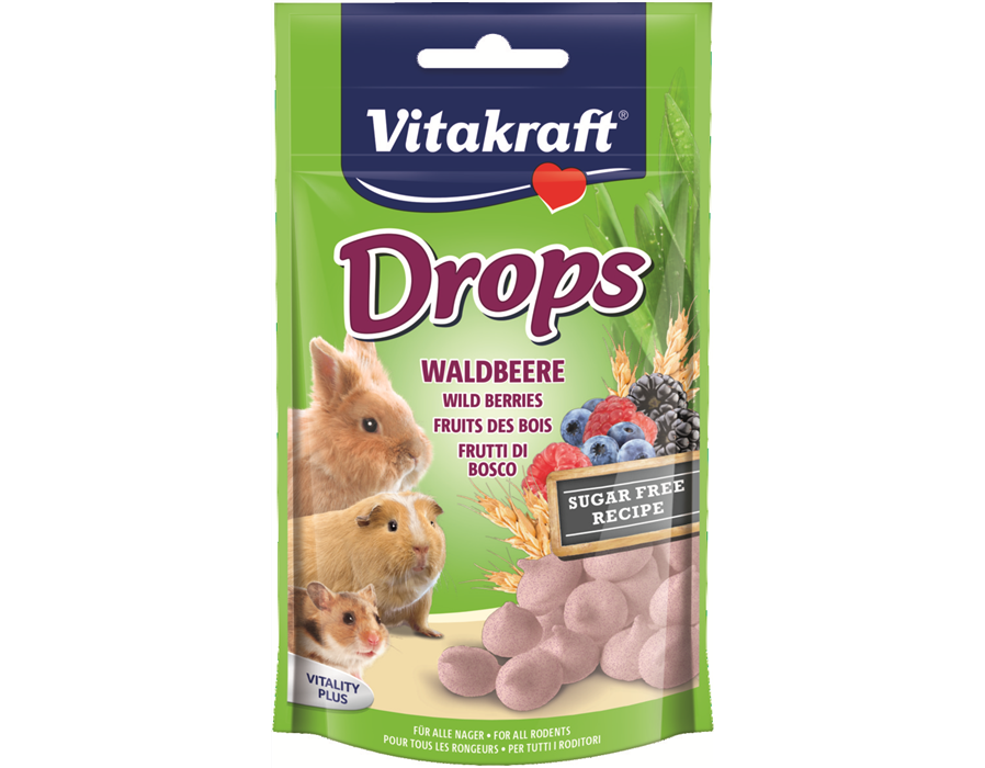 Vitakraft Nager Snack Drops Waldbeere 75 g