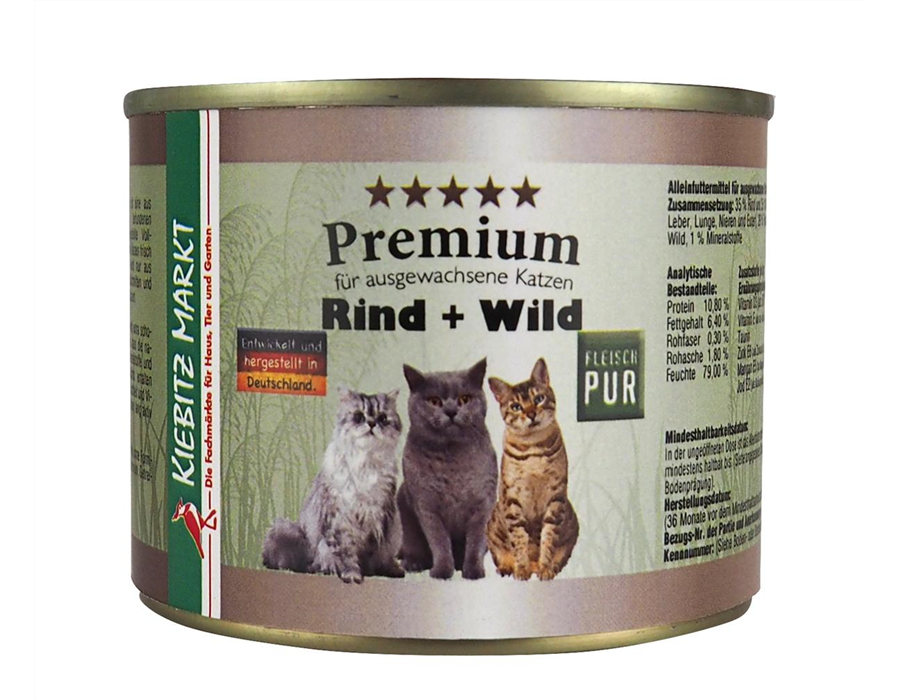 Kiebitzmarkt Premium Rind + Wild 24x200 g