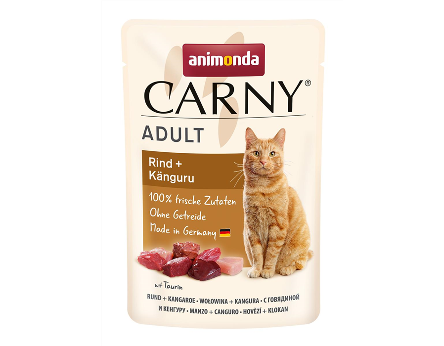 Animonda Cat Portionsbeutel Carny Adult Rind + Känguru 85g 85 g