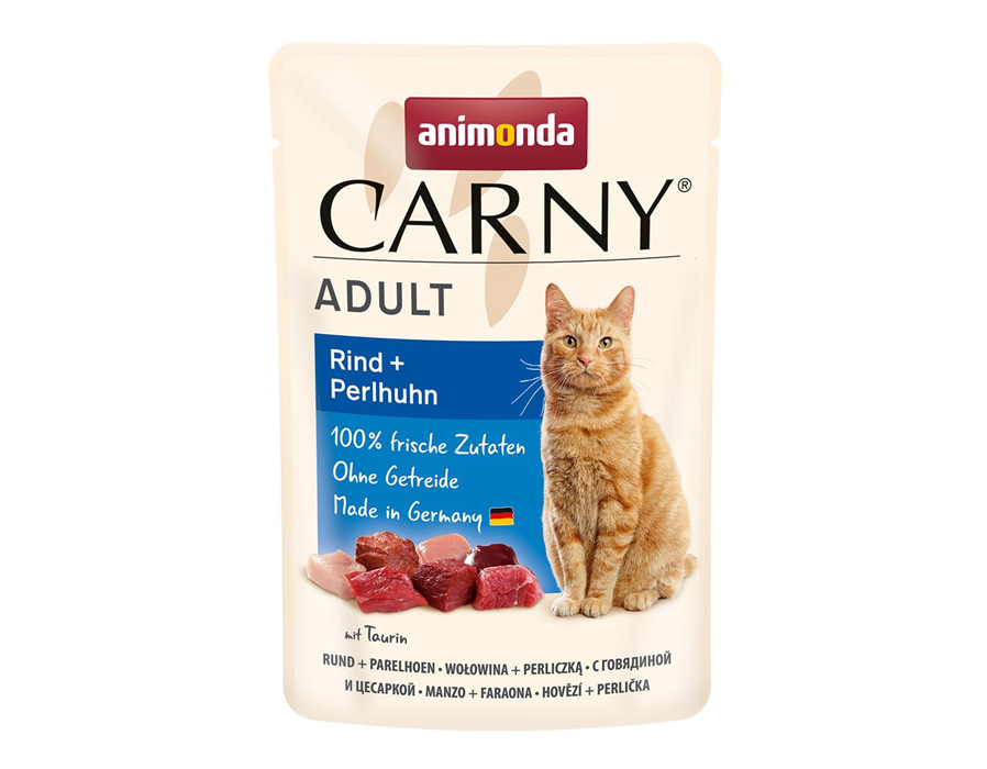 Animonda Cat Portionsbeutel Carny Adult Rind + Perlhuhn 85g 85 g