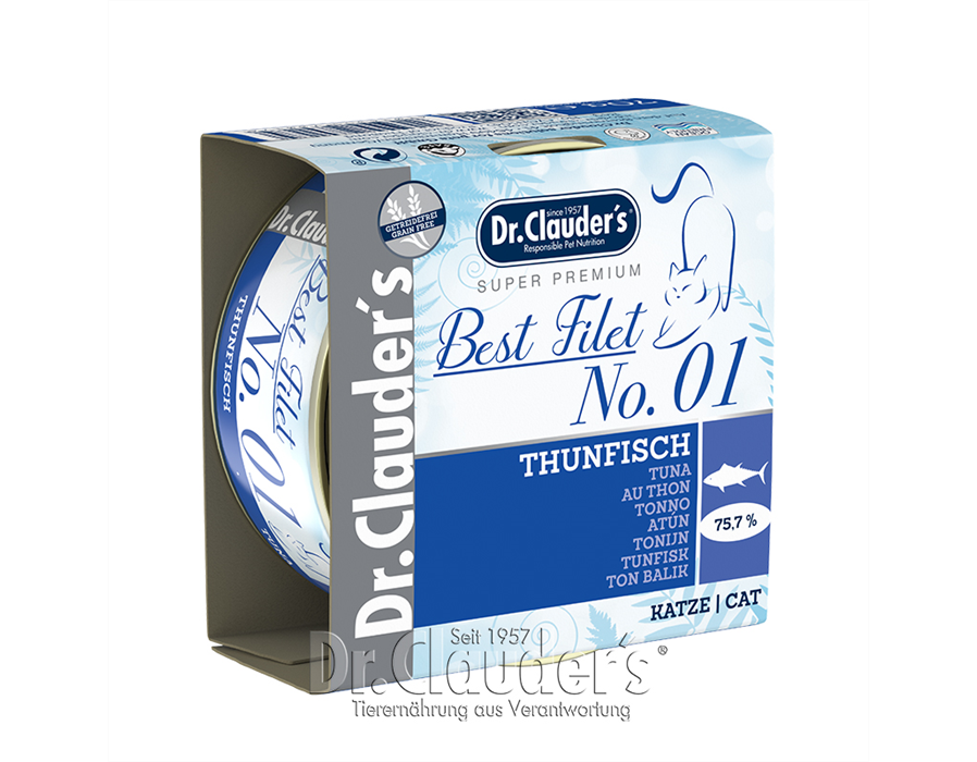 Dr.Clauder's Cat Best Selection Filet No.1 Thunfisch 70g 70 g