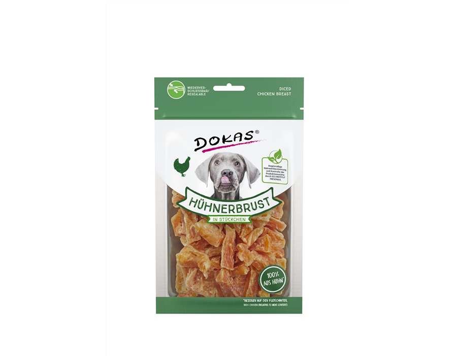 Dokas Dog Snack Hühnerbrustfilet in Stückchen 70 g 70 g