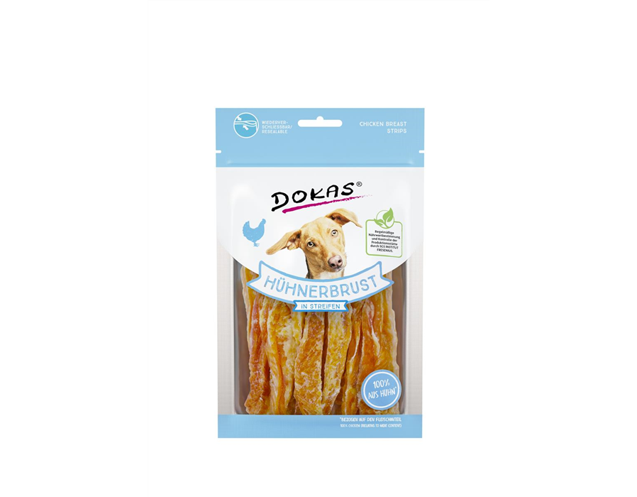 Dokas Dog Snack Hühnerbrust in Streifen 70 g