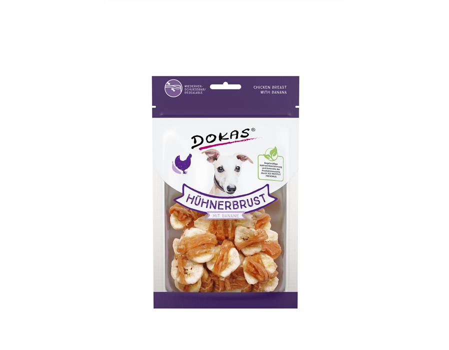 Dokas Dog Snack Hühnerbrustfilet mit Banane 70 g 70 g