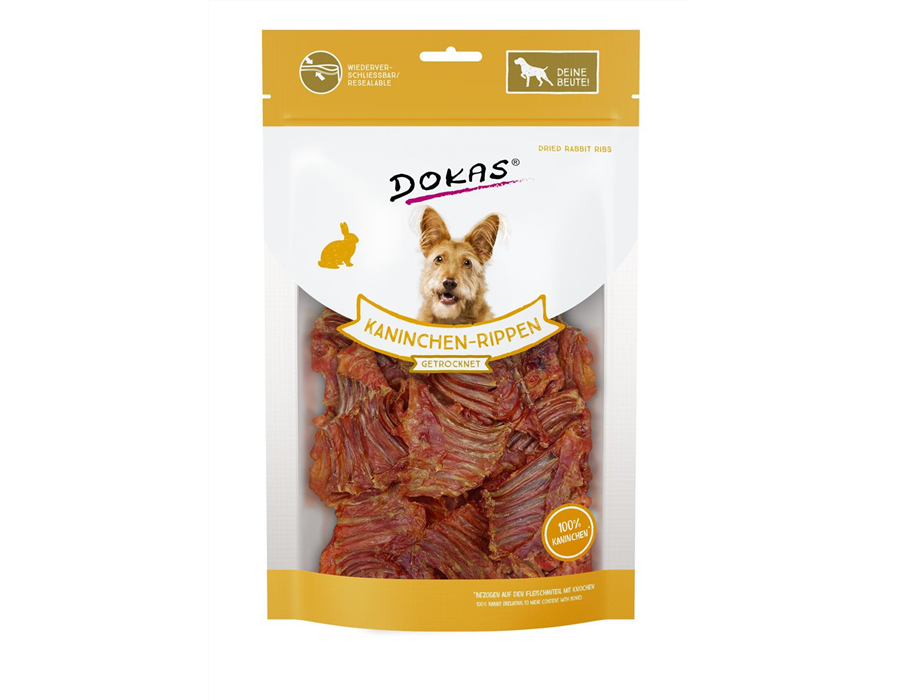 Dokas Dog Snack Kaninchen-Rippen mit Fleisch 100 g 100 g