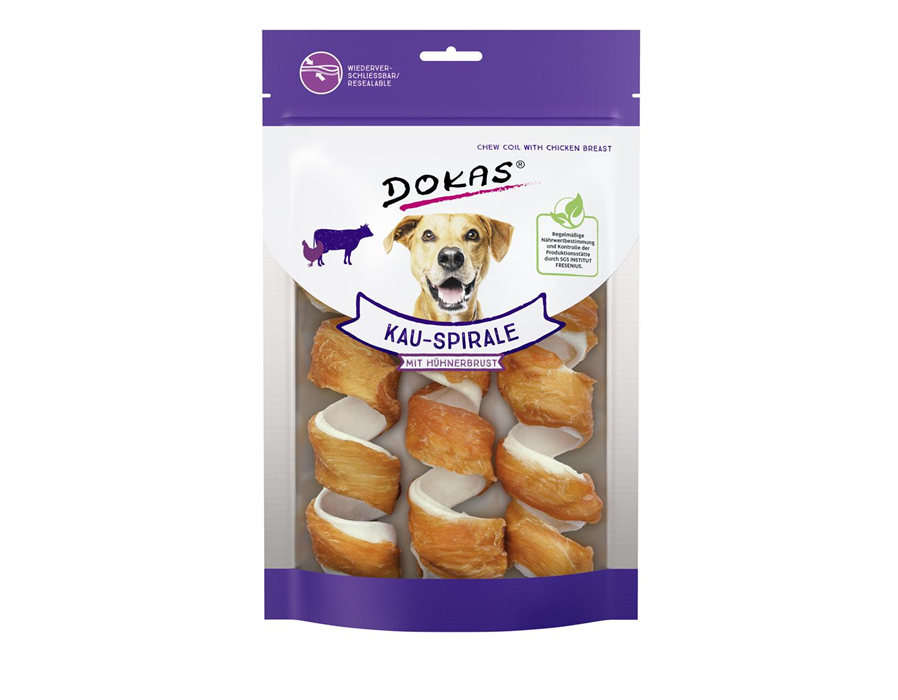 Dokas Dog Snack Kauspirale mit Hühnerbrustfilet 110 g 110 g