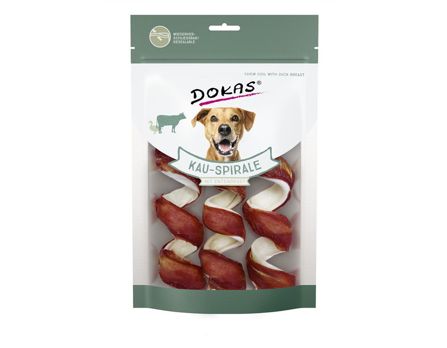 Dokas Dog Snack Kau-Spirale mit Entenbrustbrust 110 g 110 g