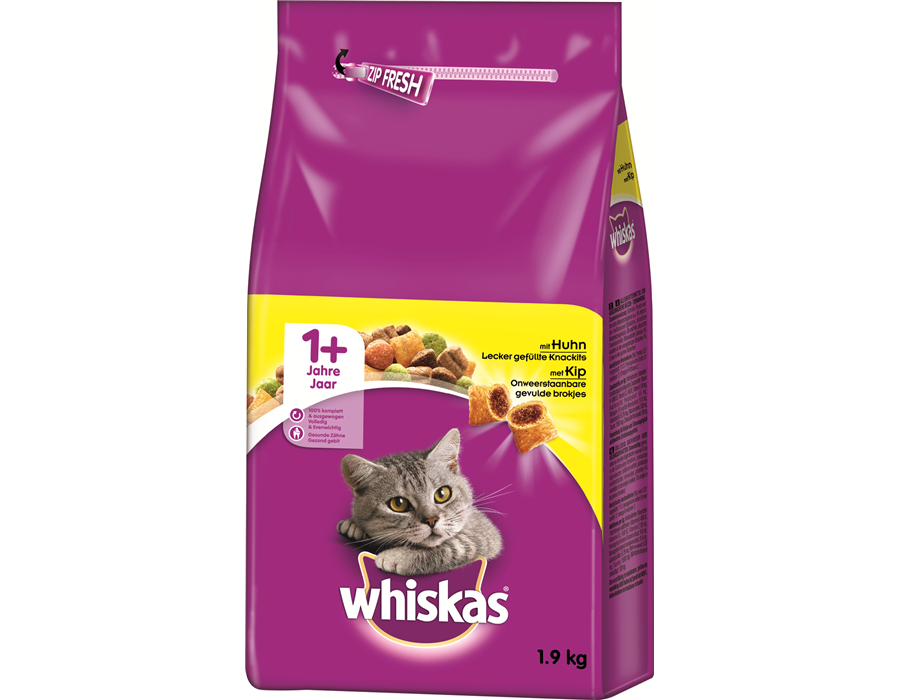 WHISKAS® Trocken Adult 1+ mit Huhn 1,9 kg